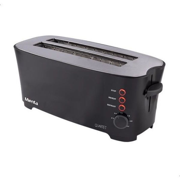 Mienta TO21509A Toaster with 4 Slots, 1350 Watt, Black - Image 4