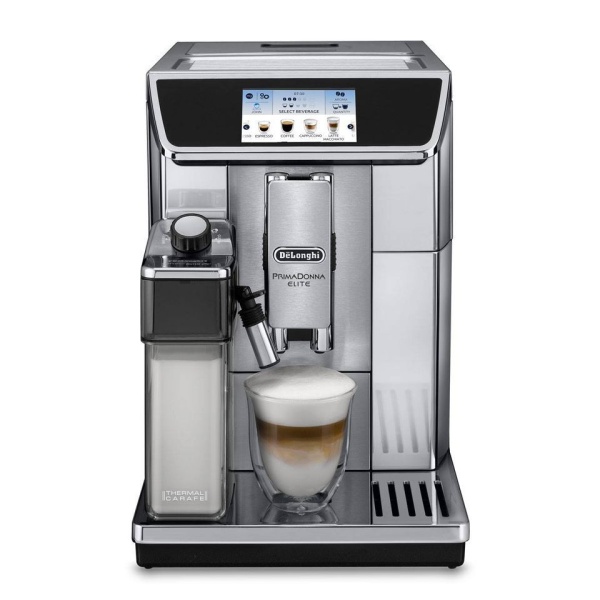 Delonghi Fully Automatic Coffee Machine PrimaDonna Elite, Silver - ECAM650.75.MS