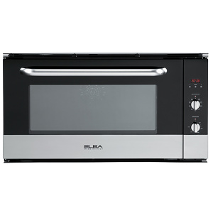 Elba  Built-In Stainless Steel Electric Oven with Grill and Fan 90 cm - Black and Silver - 101-801X