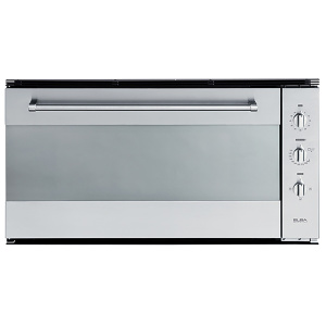 Elba Gas oven 90 cm, Stainless steel color 4 function,83 liters, stainless keys for setting heat and function, electronic timer ,inner fan, Cooling Fan,Full safety. - 109-52X