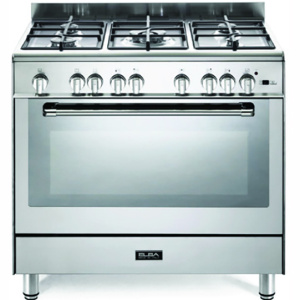 Elba Gas Cooker 5 Burner Cast Iron with Fan, 90 CM, 96FX825EGVF