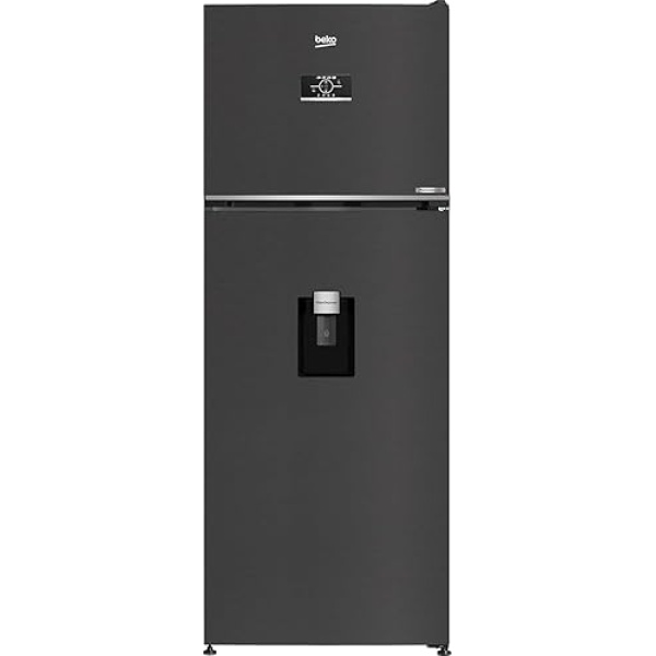 Beko 477 Liters Refrigerator - Double Doors - Harvest Fresh - Inverter Motor - Water Dispenser - Digital Control - B3RDNE500LXBR (Prepainted Dark Inox)