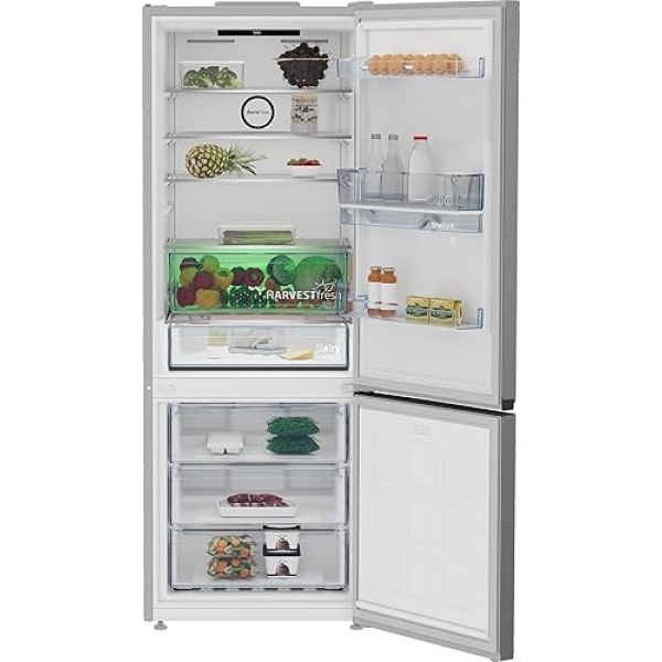 Beko No Frost Refrigerator - Combi (Bottom Freezer) - 490 Liters Net Capacity - Pro Smart Inveter Compressor - Harvest Fresh Technology - Titanium Inox - B5RCNE565HXPE - Image 3