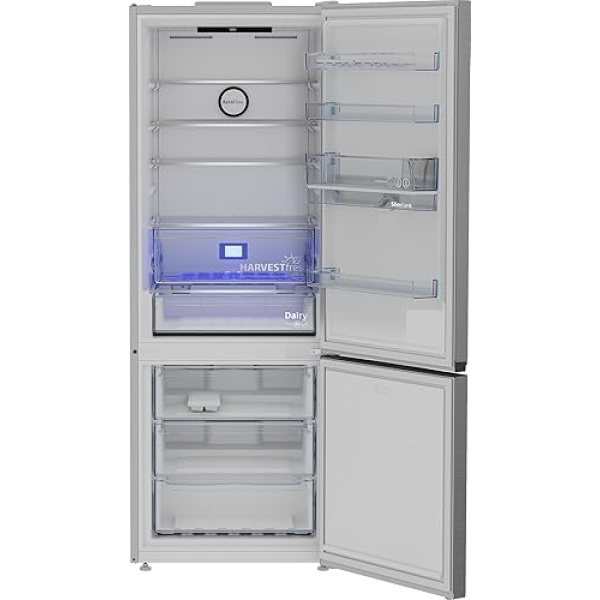 Beko No Frost Refrigerator - Combi (Bottom Freezer) - 490 Liters Net Capacity - Pro Smart Inveter Compressor - Harvest Fresh Technology - Titanium Inox - B5RCNE565HXPE - Image 5