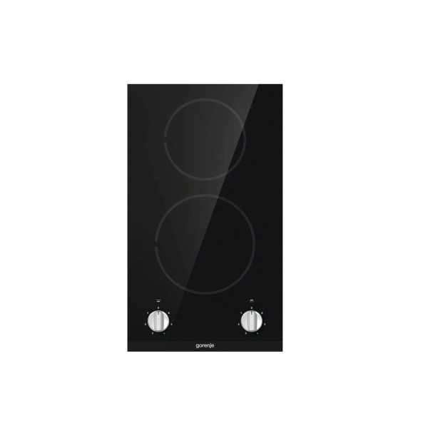 Gorenje Glass Ceramic Electric Hob, 2 Plates, 30cm, Black - EC321BCSC