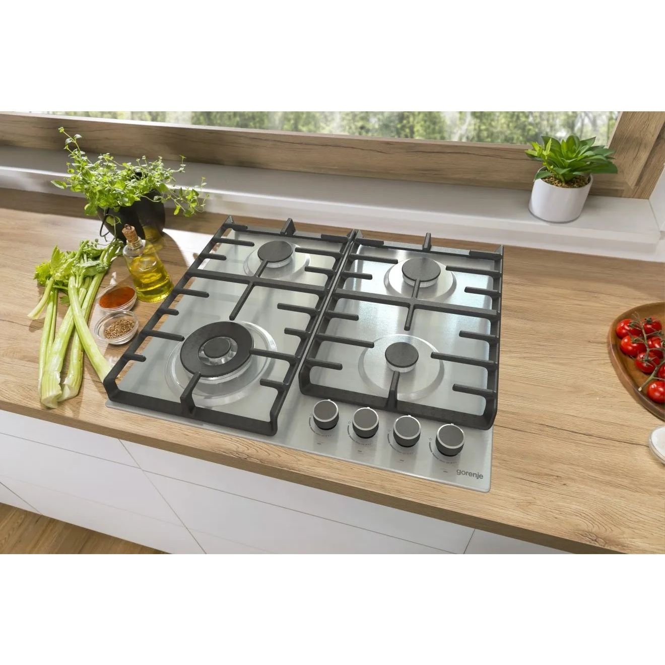 Gorenje , 60 cm Stainless Steel Gas Hob, One hand Ignition, Cost Iron Pan Support, Made in Slovenia,GW642ABX - Image 4