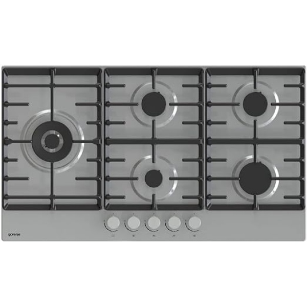 Gorenje  - Gas Hob 90 cm, 5 burner - Stainless steel & Cast iron pan supports - GW951X