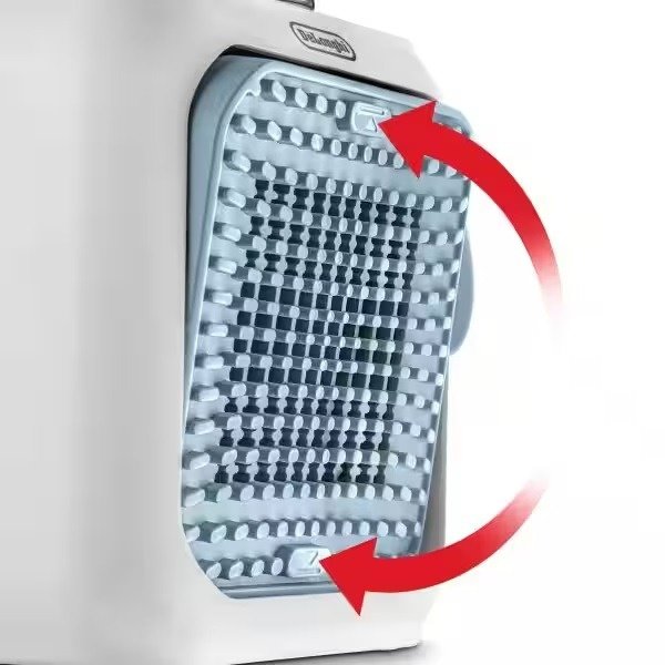⁦دفاية بمروحة ديلونجي Capsule Desk Ceramic، بقوة 360 وات، ازرق فاتح - HFX10B03.LB⁩ - الصورة ⁦3⁩