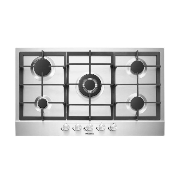 Hisense Built In Gas Hob, 5 Burners, 90 cm, Stainless Steel - HHU90GASS01- BY RAYA