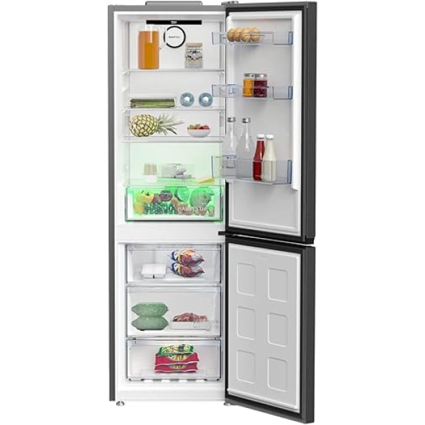 Beko Nofrost Refrigerator, net Capacity 316 liter, bottom freezer (Combi), Harvest Fresh, RCNE367E30XBRI - Image 2