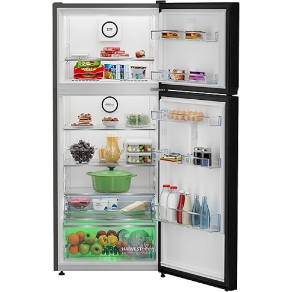 BEKO Fridge Freezer, 420L Gross, 367L Net No-Frost, Black, 70 cm Width, RDNE420K02DXITEGB - Image 3