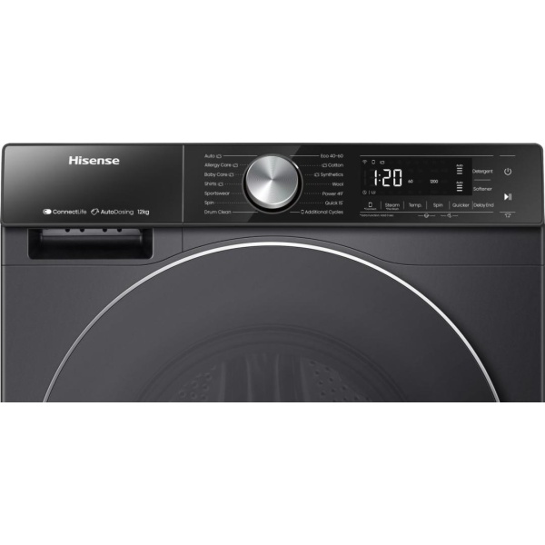 Front Load Full Automatic Washing Machine With Dryer, 12 kg, Inverter Motor, Black- BY RAYA - Image 5