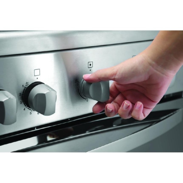 Zanussi Freestanding Gas Cooker, 4 Burners, Silver- ZCG622A6XA - Image 3