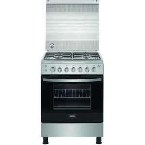 Zanussi ZCG62356XA Full Safety Free Standing Cooker with 4 Burners, 60 cm - Silver