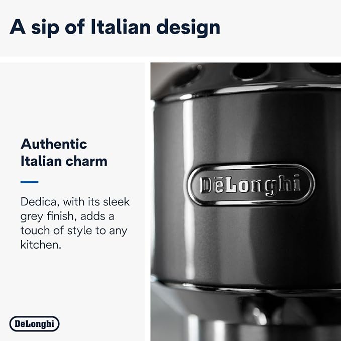 ديلونجي EC885.GY ماكينة تحضير القهوة التقليدية - اسبريسو - لاتيه آرت 1350 وات 15 بار (ضمان دولي) - الصورة 4