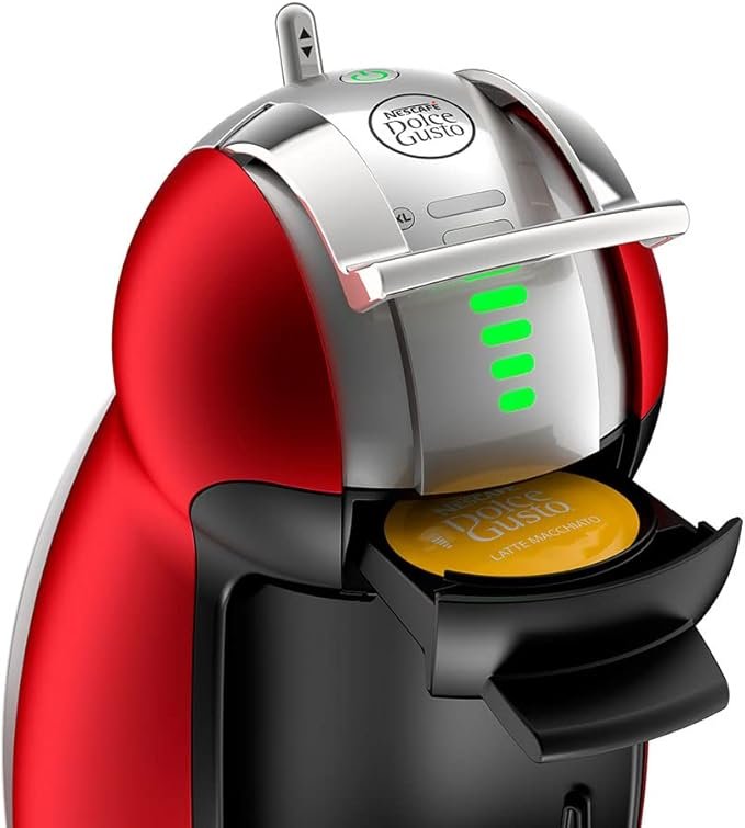 Nescafe Dolce Gusto by DeLonghi GENIO 2 Automatic Capsule Coffee Machine with Compact & Powerful up to 15 Bar Pressure, Cappuccino, Grande, Tea, Hot Chocolate & Espresso Coffee Maker EDG465.R Red (INTERNATIONAL WARRANTY) - Image 2