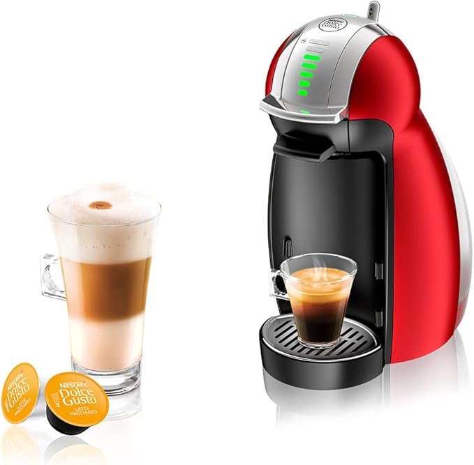 Nescafe Dolce Gusto by DeLonghi GENIO 2 Automatic Capsule Coffee Machine with Compact & Powerful up to 15 Bar Pressure, Cappuccino, Grande, Tea, Hot Chocolate & Espresso Coffee Maker EDG465.R Red (INTERNATIONAL WARRANTY) - Image 4