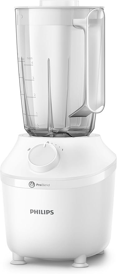 Philips Blender - 450W, Plastic, 1L Capacity, 4 Star Blade Mill included, ProBlend System For Crushing Ice, White - HR2041/16 - Image 3