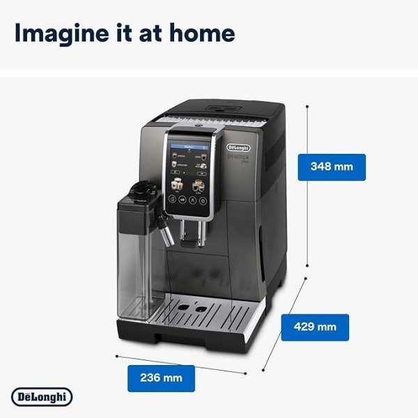 ⁦ماكينة صنع القهوة الأوتوماتيكية بالكامل DELONGHI DINAMICA PLUS ecam380.95.tb (ضمان دولي)⁩ - الصورة ⁦2⁩