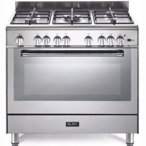 بوتجاز غاز إلبا، 5 شعلات، حديد زهر، مع مروحة، 90 سم، 96FX825EGVF