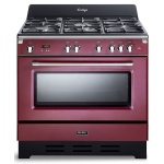 بوتجاز غاز إلبا، 5 شعلات، حديد زهر، مع مروحة، 90 سم، - أحمر - 9DVAR888ICK