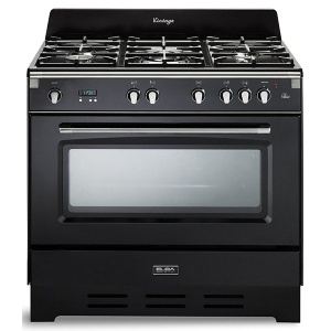 بوتجاز غاز مدمج من إلبا، ستانلس ستيل، ٥ شعلات - أسود - 9DVBB888ICK