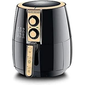 بلاك & ديكر ايروفراي مقلاة الهواء سعة 4 لتر - اسود/ذهبي، AF300-B5