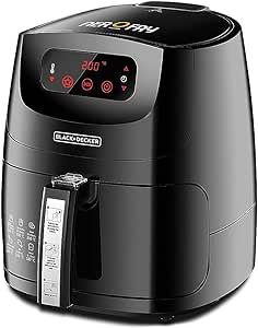 AF600 بلاك اند ديكر AF600 مقلاة هوائية - 5 لتر - 1.2 كجم - 1500 واط - أسود