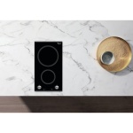 ⁦وايرلبول مسطح سيراميك كهرباء 30 سم 2 عين زجاج اسود AKT 360/IX⁩ - الصورة ⁦2⁩