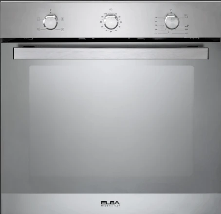 AL6XLXFG Elba Electric oven 60 cm, Stainless steel color 5 function, 54 liters, stainless keys for setting heat and function, electronic timer, inner fan, Cooling Fan, less consuming- 111-624XA - Image 1
