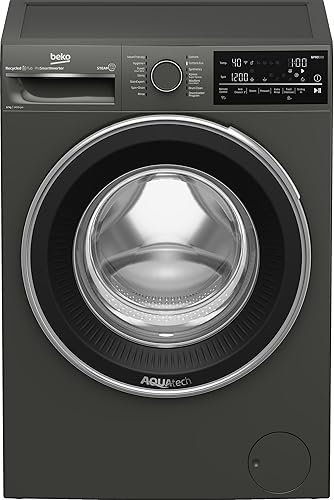 B3WFU51240MCI غسالة بيكو أوتوماتيكية تحميل أمامي - ١٢ كجم - ١٤٠٠ دورة في الدقيقة - محرك برو سمارت العاكس - رقمية - واي فاي - بلوتوث - سريم كيور - رمادي مانهاتن - B3WFU51240MCI