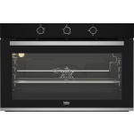 فرن غاز بيلت ان بيكو مع شواية غاز - 90 سم - مروحتان - أسود - BBWHT12104BS