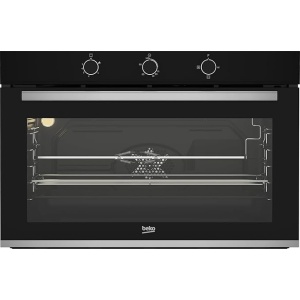 فرن غازبيلت ان  بيكو - 90 سم - مراوح تبريد وطهي - إشعال مدمج - إغلاق ناعم - أسود - BBWHT12106BS