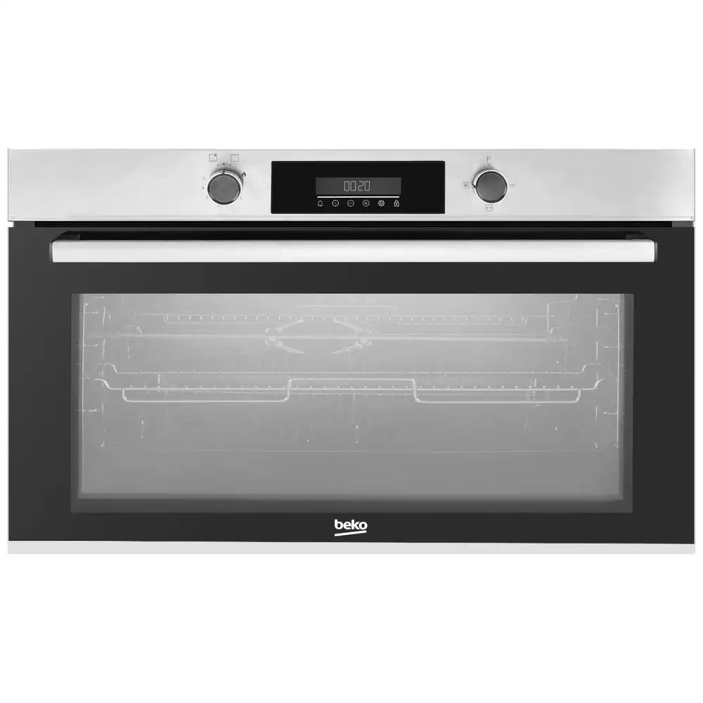 BBWHT12300XS فرن غاز مدمج من بيكو BBWHT12300XS، 90 سم، أمان كامل، إشعال تلقائي، رقمي - فضي أسود