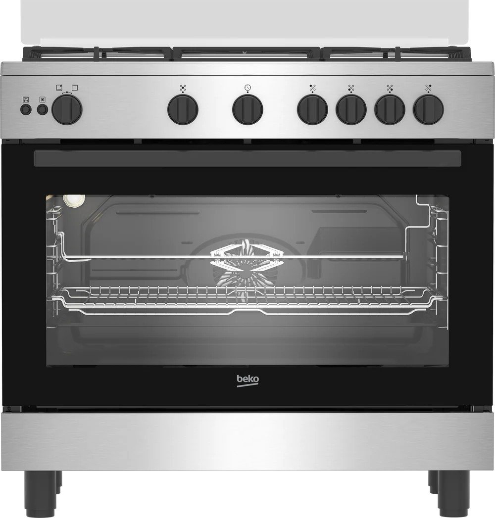 BGGR-11125-GX بوتاجاز غاز بيكو 90 سم، 5 شعلات، قائم بذاته - BGGR 11125 GX