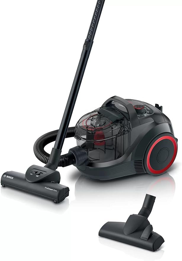 BGS21WPOW بوش مكنسه سلسلة 4 (بدون كيس) قدرة 2000 وات بسعة 2 لتر بتصميم مضغوط وقابلة للتعديل - BGS21WPOW