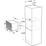 ⁦فرن ميكروويف جرونيا  بيلت ان مع شواية سعة ٣٠ لترًا ٩٠٠ واط ستانلس ستيل - BM5350X⁩ - الصورة ⁦2⁩