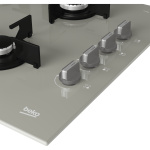 ⁦بيكو BOCD T 6010 EGE، 4 شعلات، 60 سم، سطح زجاجي مدمج - رمادي⁩ - الصورة ⁦2⁩