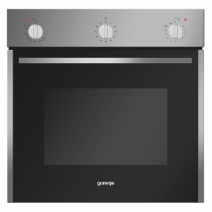 فرن غاز جرونيا مع شواية غاز، 60 سم، لون ستانلس ستيل، متعدد الوظائف، سعة 61 لترًا - BOG623E00X