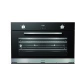 فرن غاز جرونيا بيلت ان ، ستانلس ستيل، مع شواية، 90 سم - أسود - BOG932A20FBG