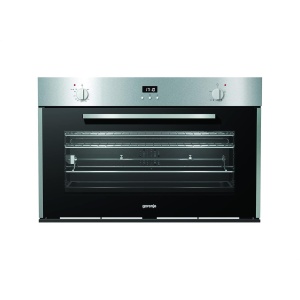 فرن غاز جورنيا بيلت ان ، ستانلس ستيل، مع شواية ومروحة، 90 سم - أسود BOG932E10FX