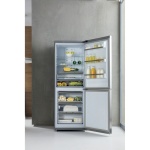 ⁦وايرلبول ثلاجة 486 لتر كومبي نوفروست لون سيلفر انوكس BTNF5011OX⁩ - الصورة ⁦2⁩