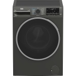 غسالة بيكو أوتوماتيكية بالكامل مع مجفف، تحميل أمامي، 8 كجم، محرك عاكس، رمادي - BWD08520MCI