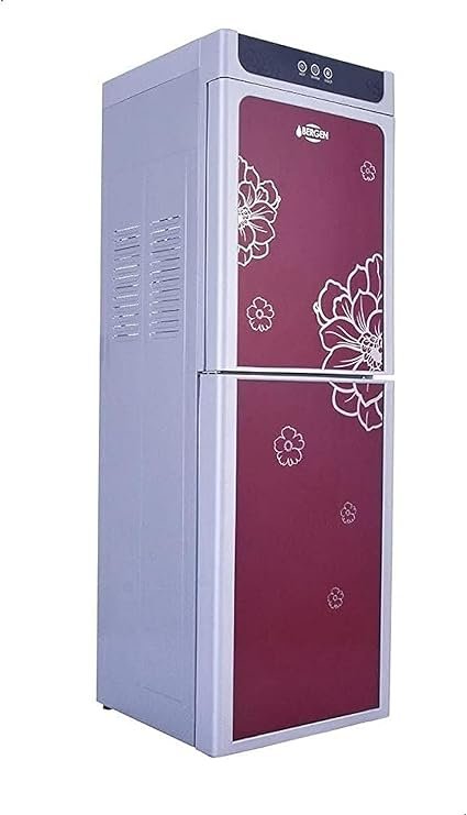 BYB-87-Red BERGEN 2 Tabs Water Cooler - Hot & Cold - With Fridge And Freezer - Stainless Steel Inner Tank - BYB87 Red - Image 1