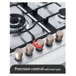 ⁦مسطح ال جى غاز 90 سم بيلت ان ، 5 شعلة، من الفولاذ المقاوم للصدأ- CG5Z3626S⁩ - الصورة ⁦2⁩