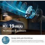 ⁦مروحة أرضية ذكية من فيليبس، سلسلة 3000. قوية وهادئة للغاية بتقنية سايلنت وينجز. 19 ديسيبل. مروحة طاولة وقاعدة 2 في 1. قابلة للإمالة والدوران. تحكم عبر التطبيق. 12 مؤقتًا. لون أسود (CX3550/01)⁩ - الصورة ⁦5⁩