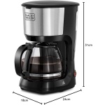 Black & Decker DCM750S Coffee Maker with Glass Carafe, Black - 750 Watt - Image 2