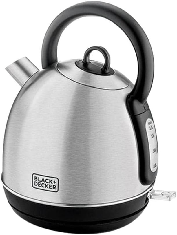 DK40 بلاك اند ديكرغلاية كهربائية ستانلس ستيل دووم Dk40-B5، 1.7 لتر - فضي