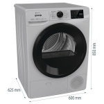 ⁦"مجفف جرونيا ، 9 ك، رمادي ميتاليك - DPNE92-GNLW-A⁩ - الصورة ⁦7⁩