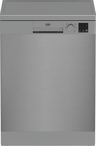 DVN05325X غسالة أطباق بيكو قائمة بذاتها - سعة ١٣ فردًا، حجم كامل، ٥ برامج، شاشة LED رقمية، حماية زجاجية، فولاذ مقاوم للصدأ بدون بصمات الأصابع (DVN05325X)